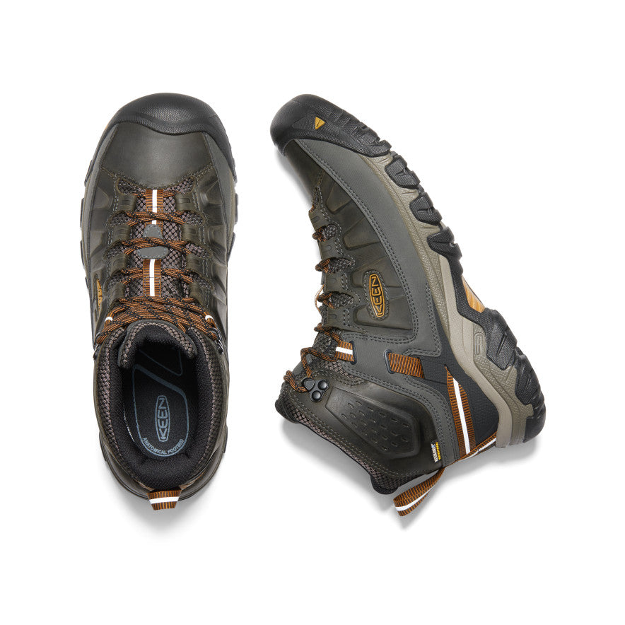 Men's Targhee III Waterproof Mid Hiking Boot Black Olive/Golden Brown - Image 4
