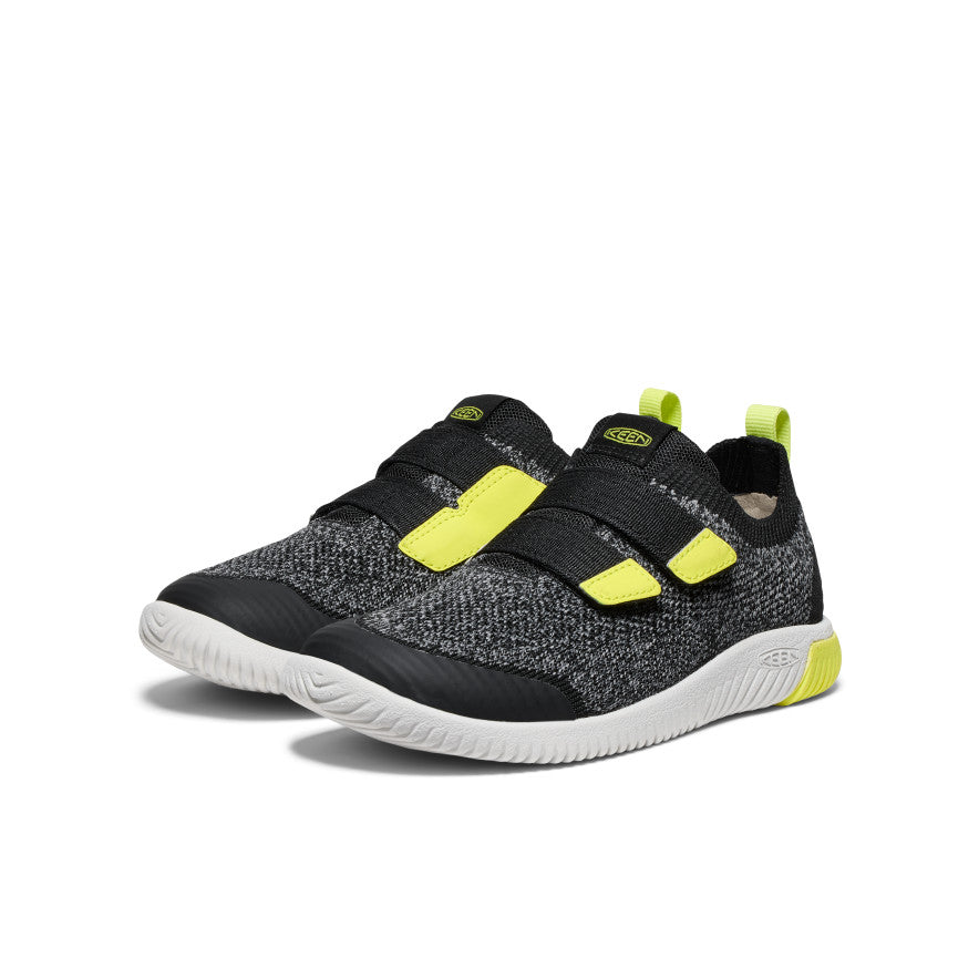 Kids' KNX Knit Double Strap Sneaker Black/Evening Primrose - Image alt 2