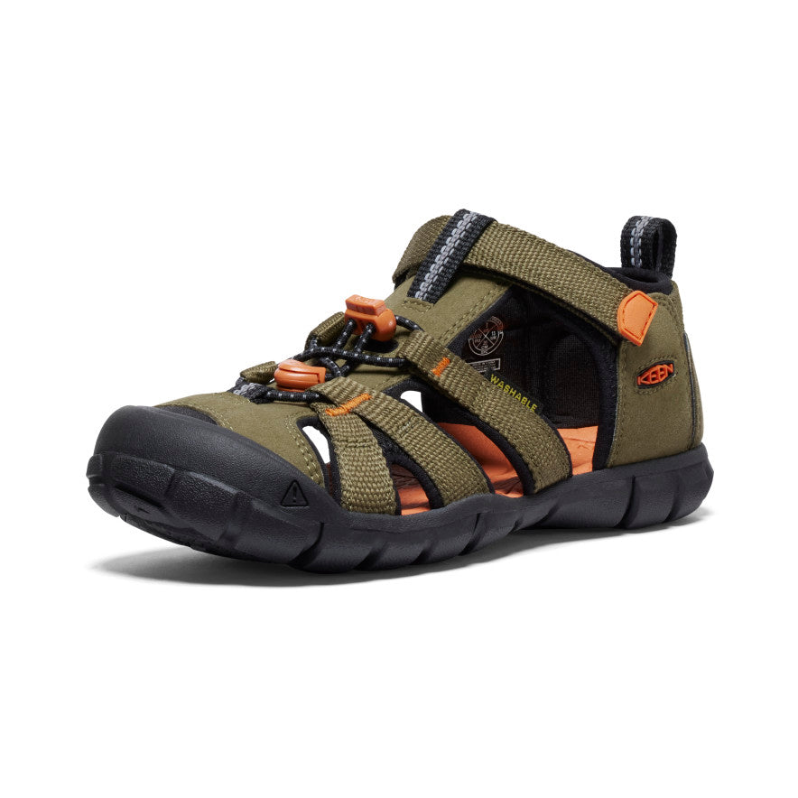 Kids' Seacamp II CNX Sandal Dark Olive/Gold Flame