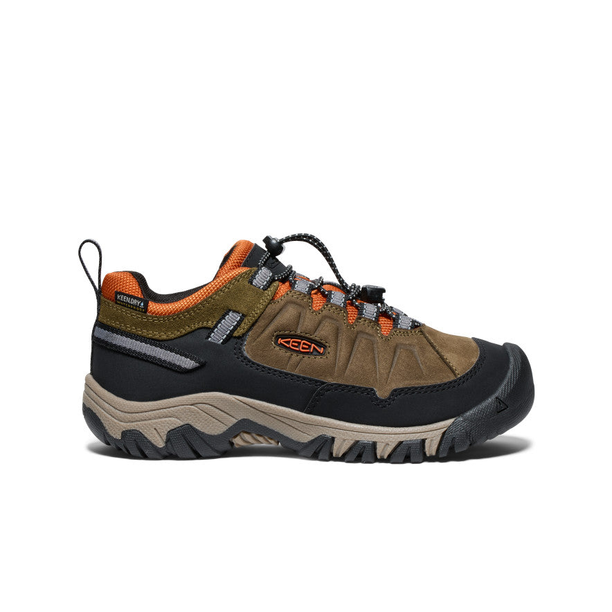 Kids' Targhee IV Waterproof Hiking Shoe Dark Olive/Gold Flame - Image alt 1