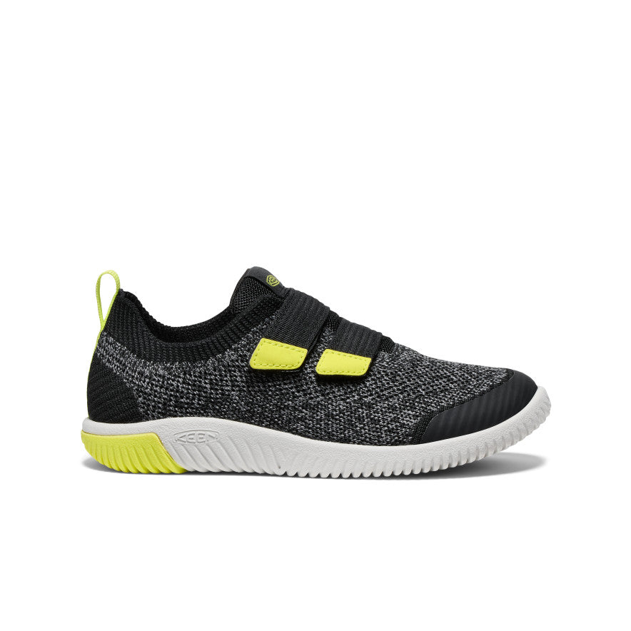 Kids' KNX Knit Double Strap Sneaker Black/Evening Primrose - Image alt 1