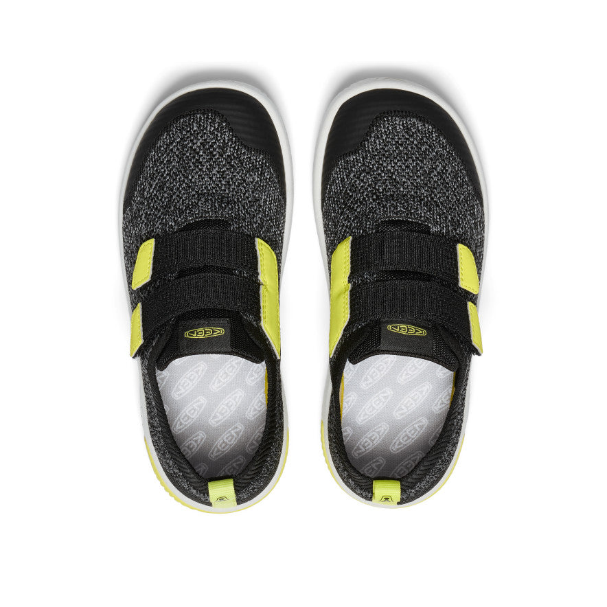 Kids' KNX Knit Double Strap Sneaker Black/Evening Primrose - Image alt 4