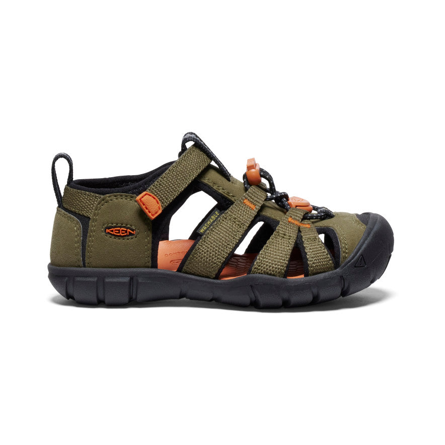 Kids' Seacamp II CNX Sandal Dark Olive/Gold Flame - Image 1