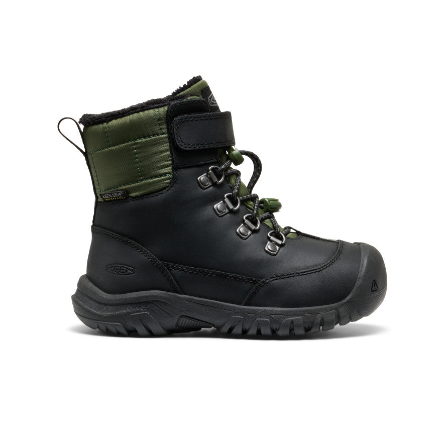 Kids' Kanibou Waterproof Winter Boot Black/Bronze Green - Image alt 1