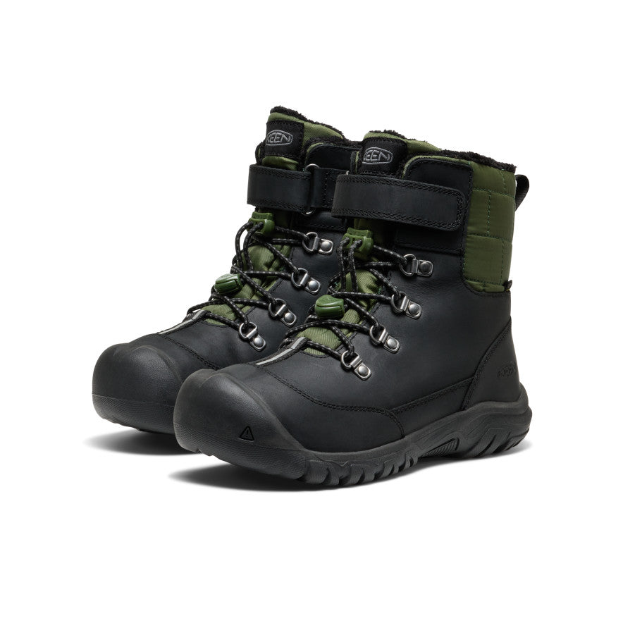 Kids' Kanibou Waterproof Winter Boot Black/Bronze Green - Image alt 2
