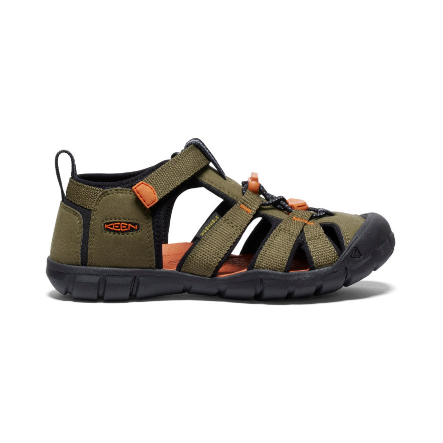 Kids' Seacamp II CNX Sandal Dark Olive/Gold Flame - Image 1