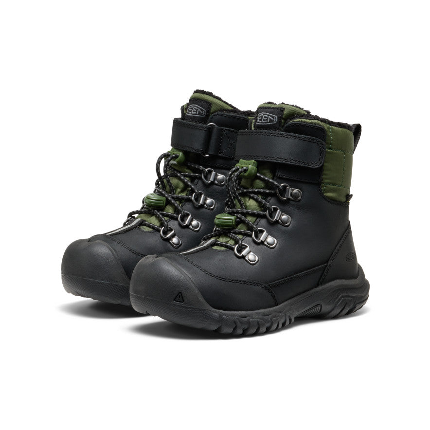 Kids' Kanibou Waterproof Winter Boot Black/Bronze Green - Image alt 2