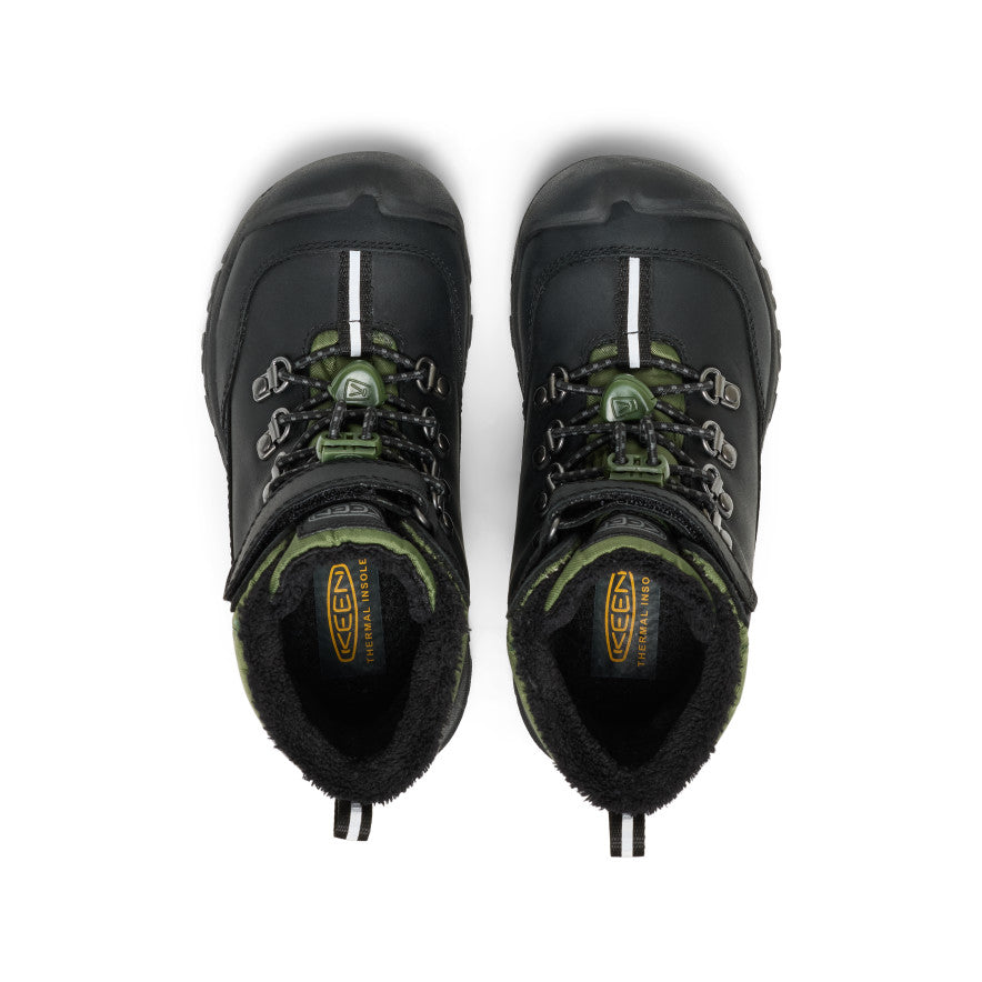 Kids' Kanibou Waterproof Winter Boot Black/Bronze Green - Image alt 4