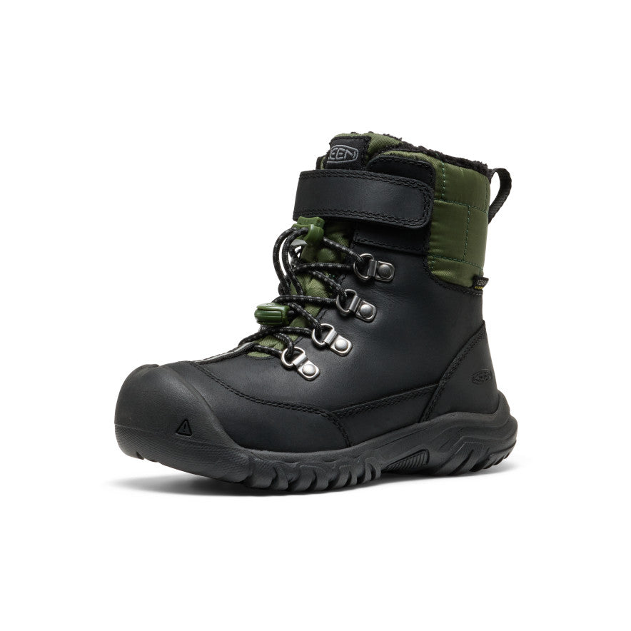 Kids' Kanibou Waterproof Winter Boot Black/Bronze Green - Image alt 3