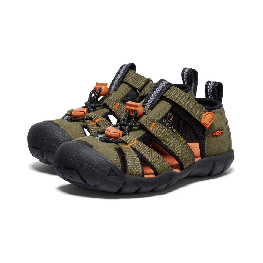 Kids' Seacamp II CNX Sandal Dark Olive/Gold Flame - Image 2